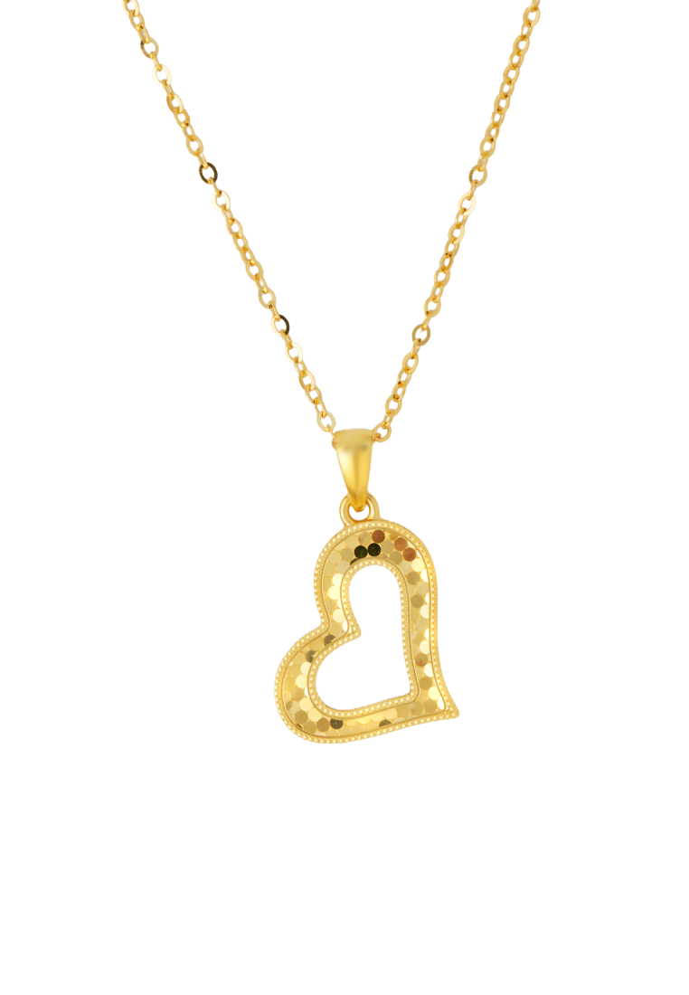 TOMEI Lusso Italia Heart Necklace, Yellow Gold 916