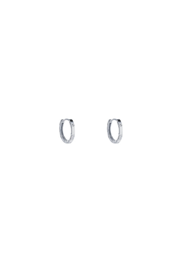 TOMEI Loop Earrings, White Gold 750