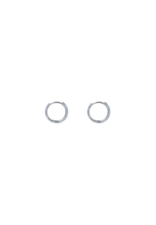 TOMEI Loop Earrings, White Gold 750