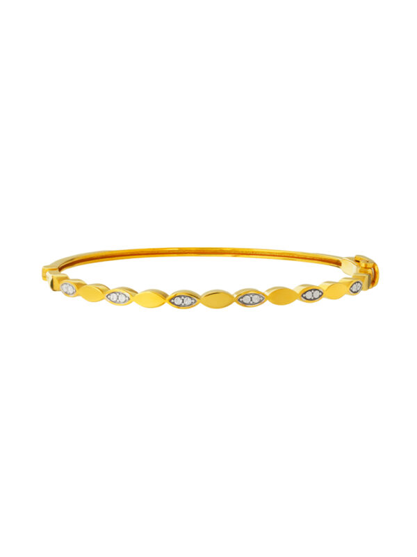 TOMEI Diamond Cut Collection Bangle, Yellow Gold 916