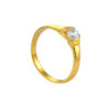 TOMEI Zirconia Ring, Yellow Gold 916