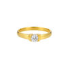 TOMEI Zirconia Ring, Yellow Gold 916