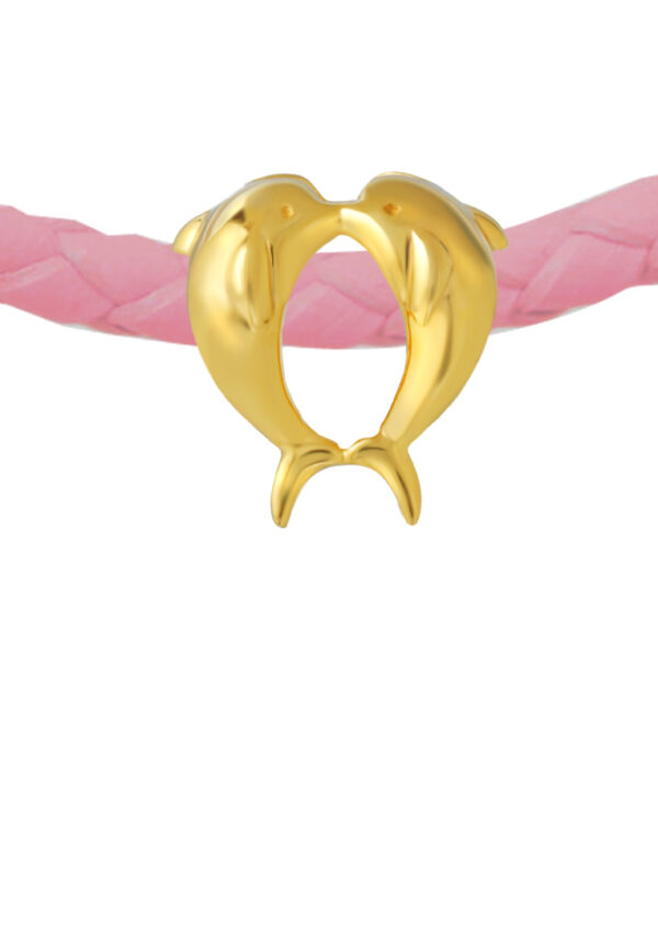 TOMEI Chomel Collection Dolphin Couple Charm, Yellow Gold 916