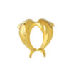 TOMEI Chomel Collection Dolphin Couple Charm, Yellow Gold 916