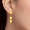 TOMEI Dangling Ball Earrings, Yellow Gold 916