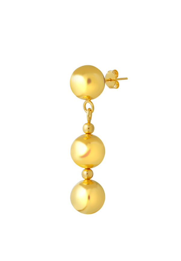 TOMEI Dangling Ball Earrings, Yellow Gold 916