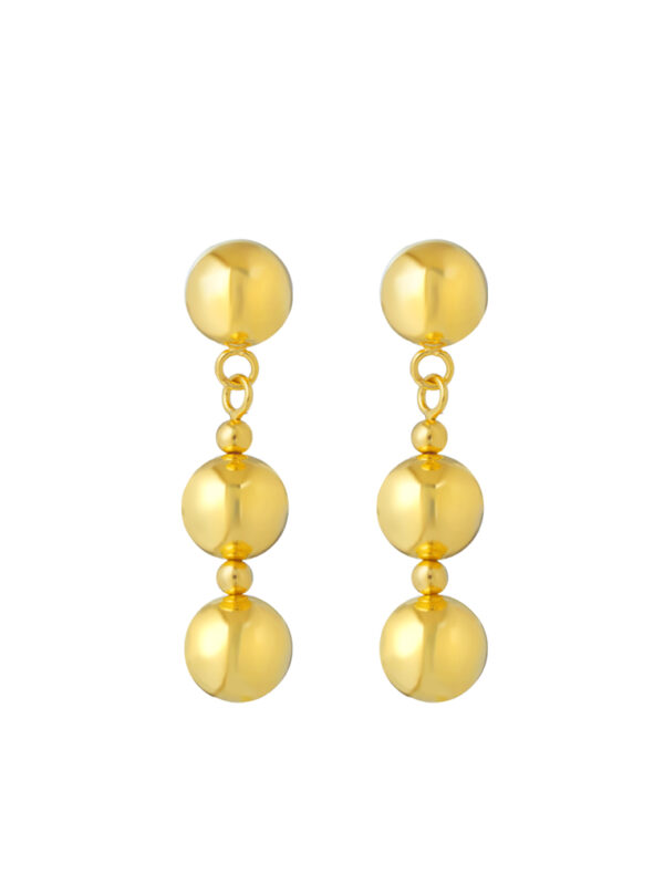 TOMEI Dangling Ball Earrings, Yellow Gold 916