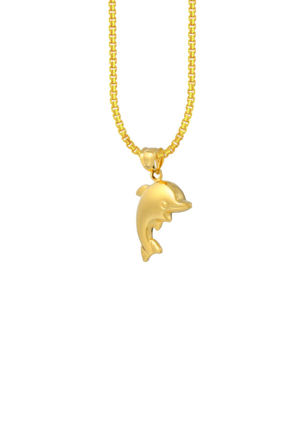 TOMEI Lusso Italia Dolphin Pendant, Yellow Gold 916