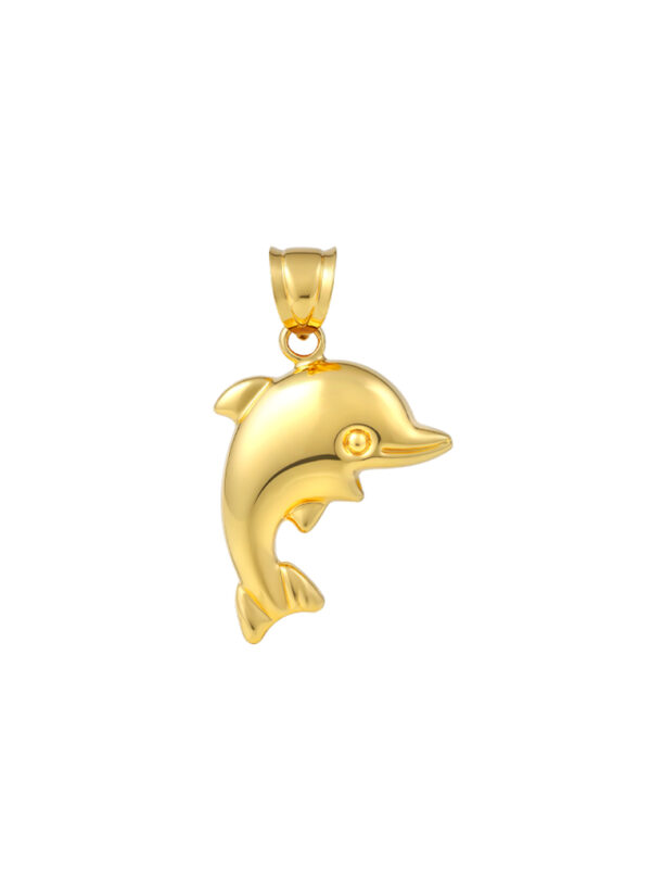 TOMEI Lusso Italia Dolphin Pendant, Yellow Gold 916