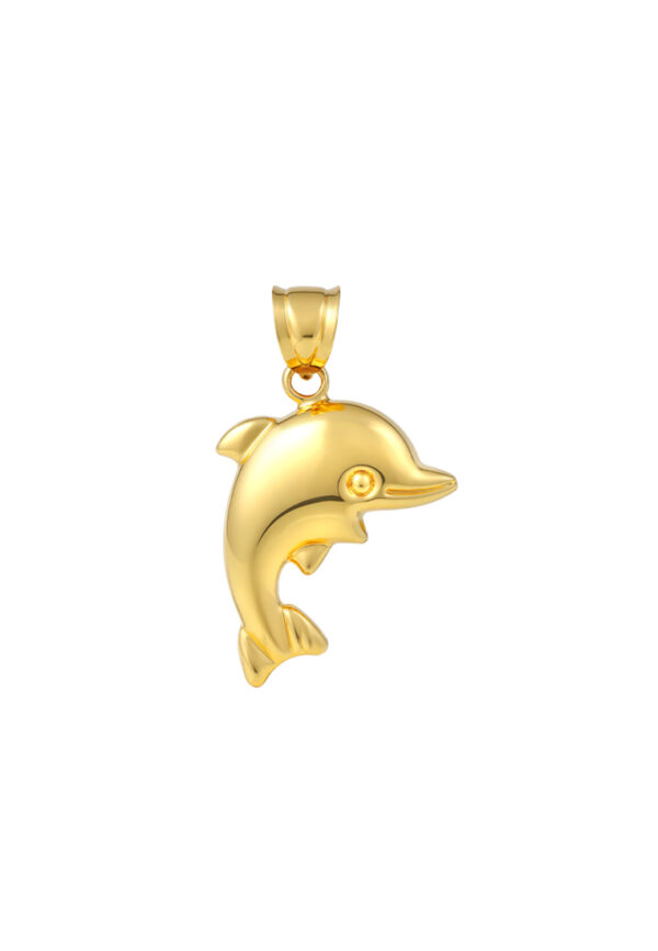 TOMEI Lusso Italia Dolphin Pendant, Yellow Gold 916