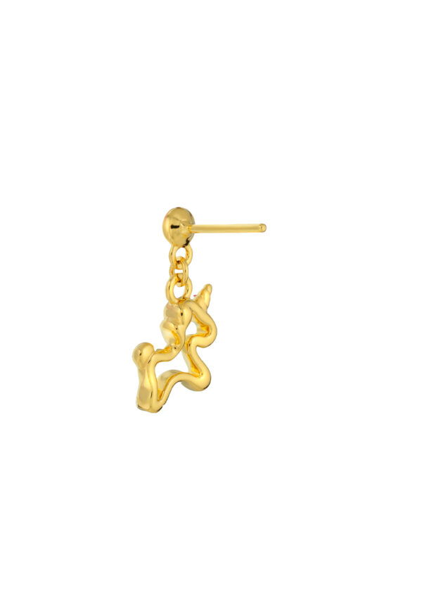 TOMEI Unicorn Earrings, Yellow Gold 999