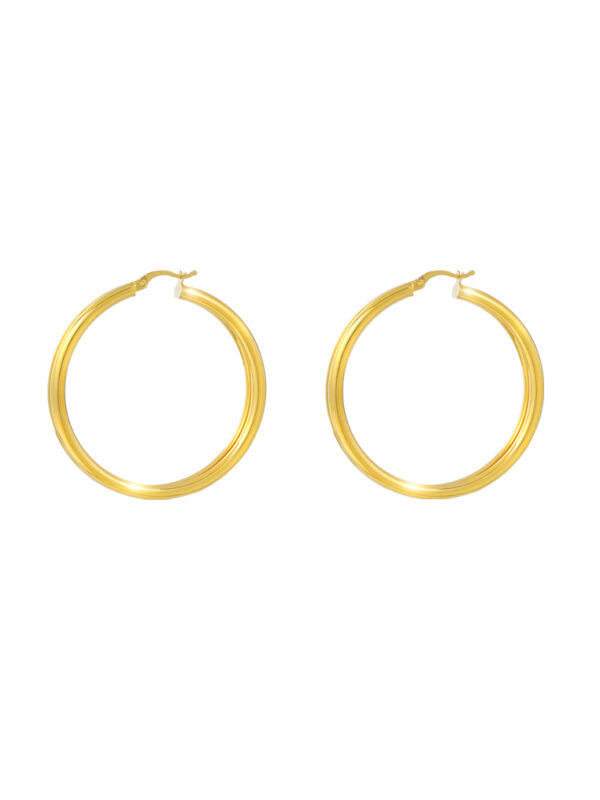 TOMEI Lusso Italia Big Loop Earrings, Yellow Gold 916
