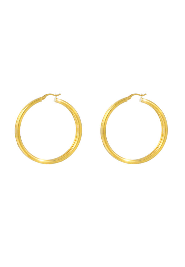 TOMEI Lusso Italia Big Loop Earrings, Yellow Gold 916
