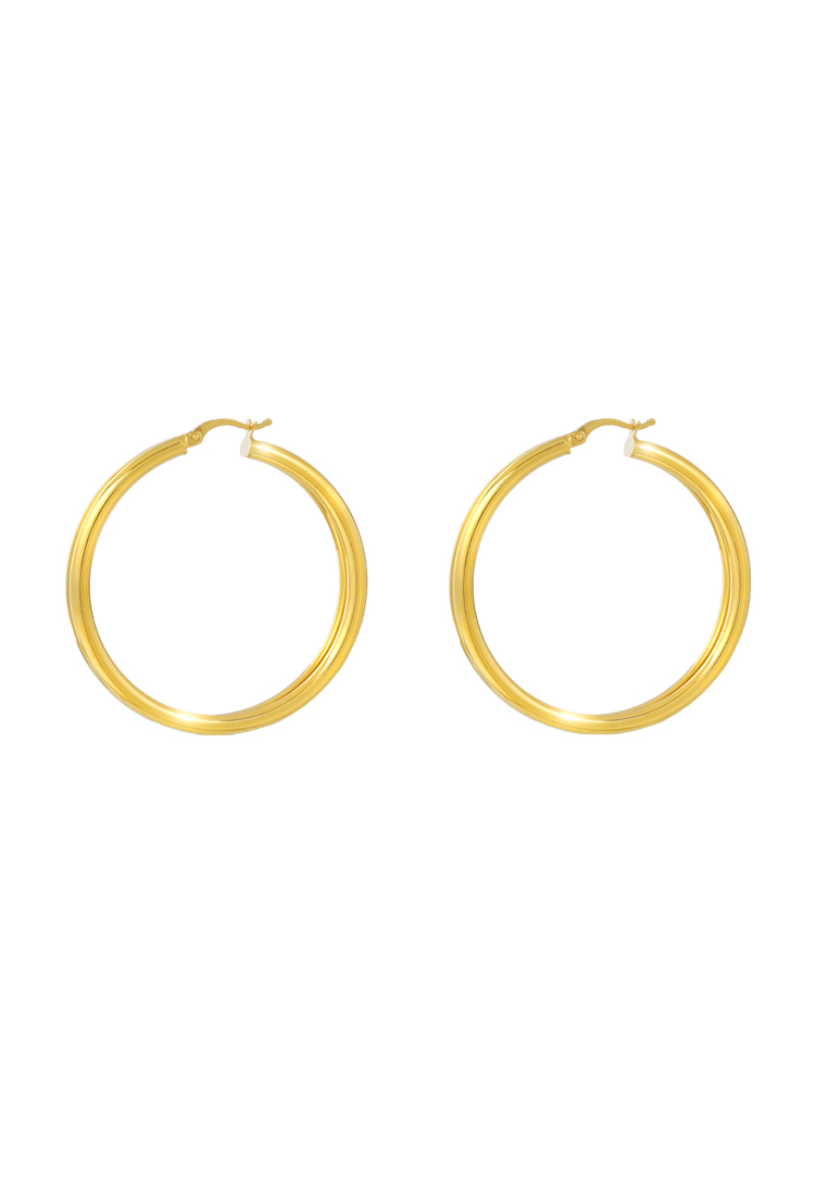 TOMEI Lusso Italia Big Loop Earrings, Yellow Gold 916