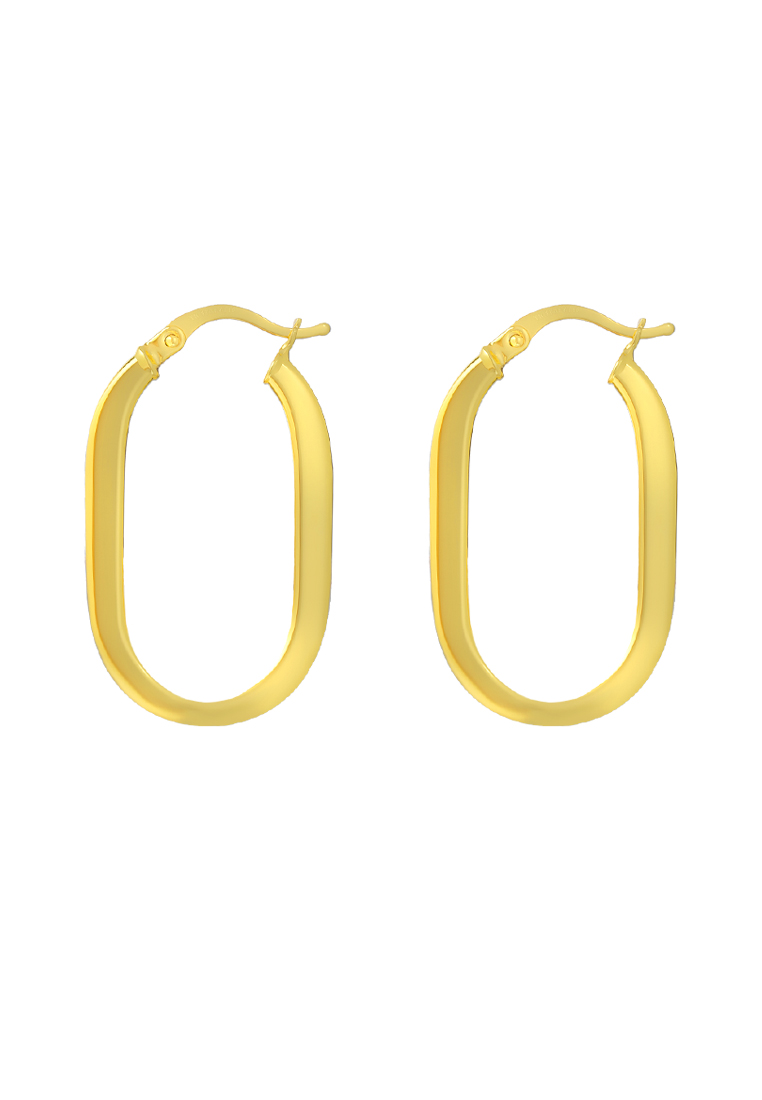 TOMEI Lusso Italia Loop Earrings, Yellow Gold 916