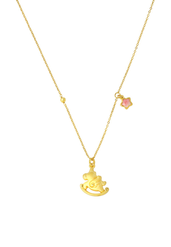 TOMEI Unicorn Necklace, Yellow Gold 999