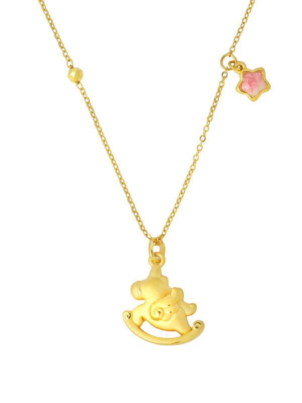 TOMEI Unicorn Necklace, Yellow Gold 999