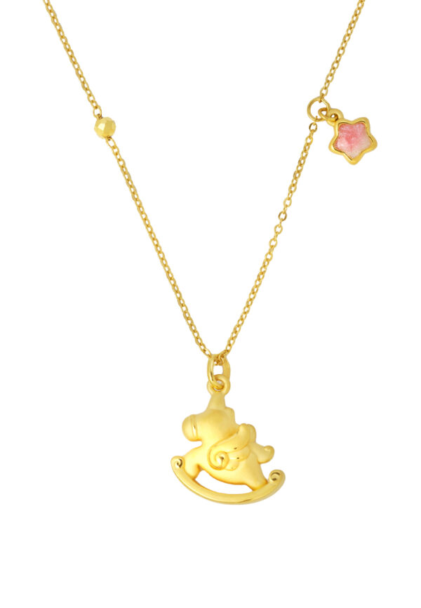 TOMEI Unicorn Necklace, Yellow Gold 999