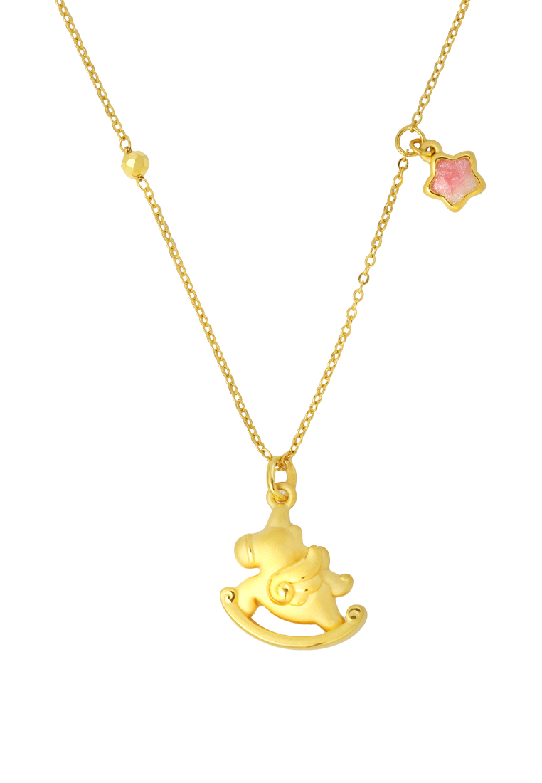 TOMEI Unicorn Necklace, Yellow Gold 999