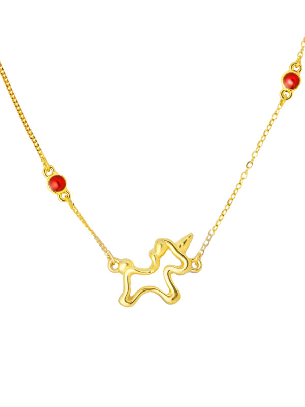 TOMEI Unicorn Necklace, Yellow Gold 999