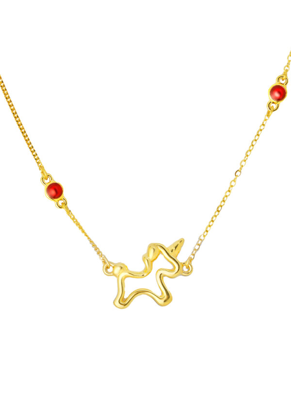 TOMEI Unicorn Necklace, Yellow Gold 999