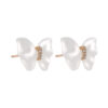 TOMEI Nephrite Collection, Butterfly Earrings, Rose Gold 750
