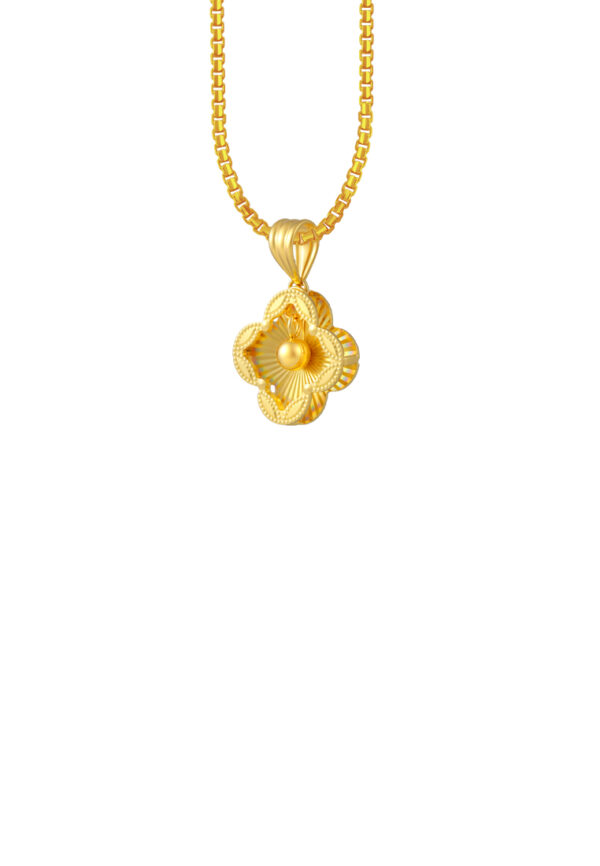TOMEI Clover Pendant, Yellow Gold 916
