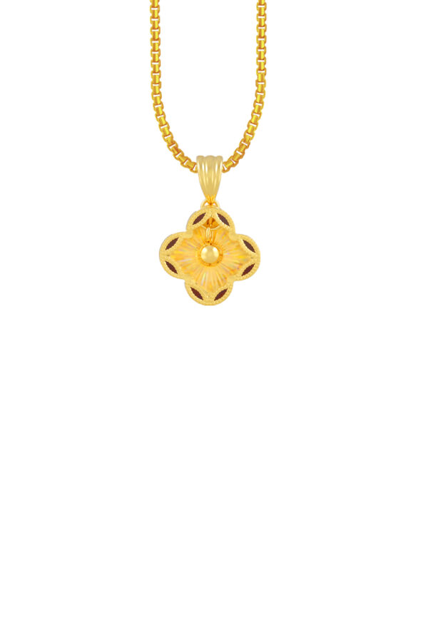 TOMEI Clover Pendant, Yellow Gold 916