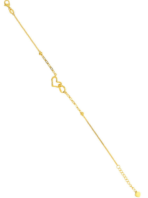 TOMEI Heart Bracelet, Yellow Gold 916