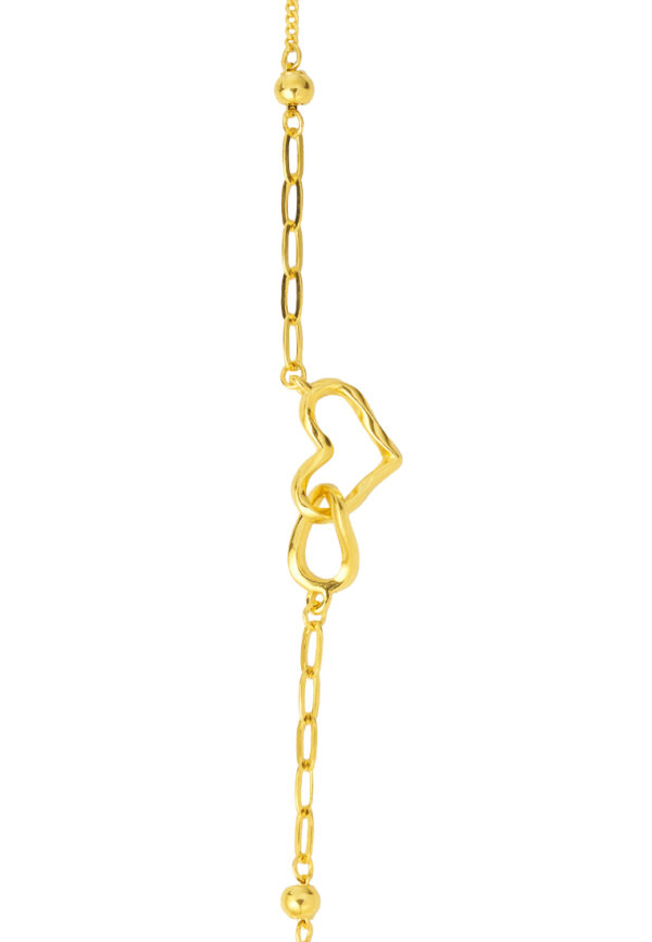 TOMEI Heart Bracelet, Yellow Gold 916