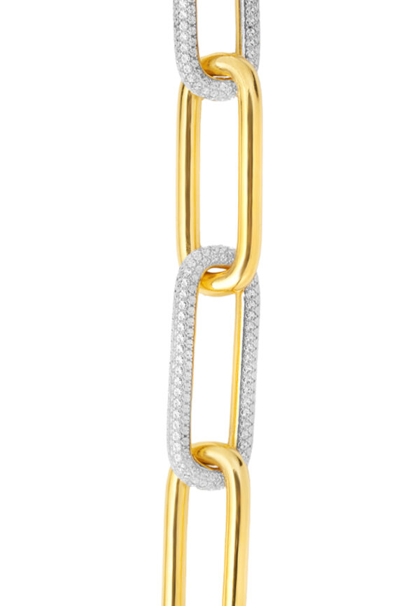 TOMEI Diamond Cut Collection Link Bracelet, Yellow Gold 916