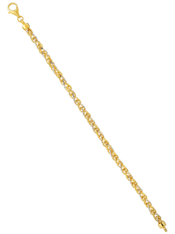 TOMEI Dual-Tone Bracelet, Yellow Gold 916