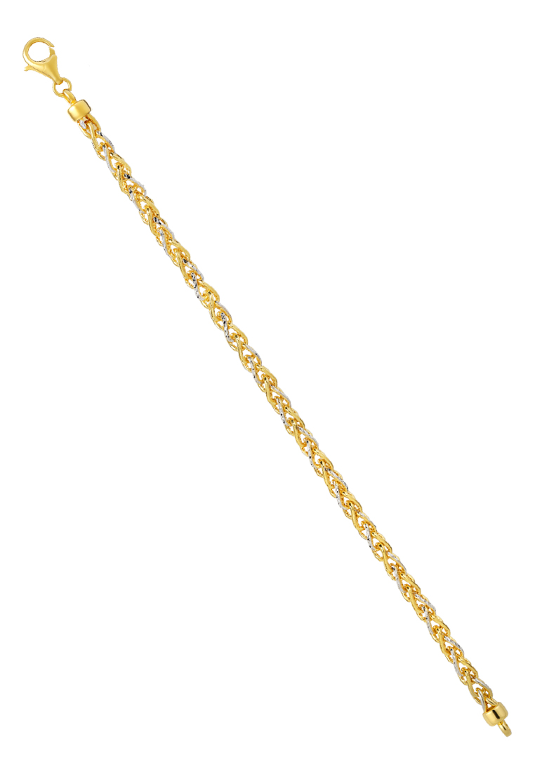 TOMEI Dual-Tone Bracelet, Yellow Gold 916