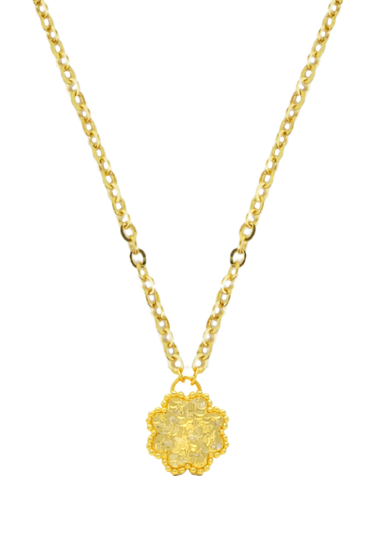 TOMEI Flower Necklace, Yellow Gold 916