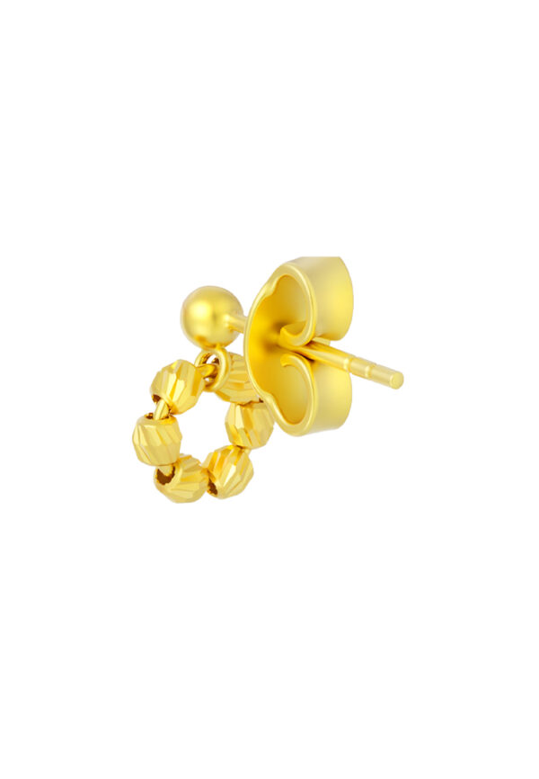 TOMEI Flower Bead Earrings, Yellow Gold 916