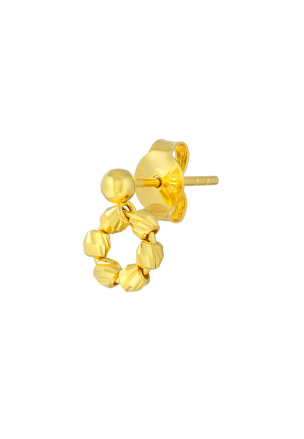 TOMEI Flower Bead Earrings, Yellow Gold 916
