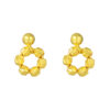 TOMEI Flower Bead Earrings, Yellow Gold 916