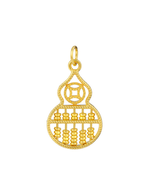 TOMEI Gourd Abacus Pendant, Yellow Gold 916
