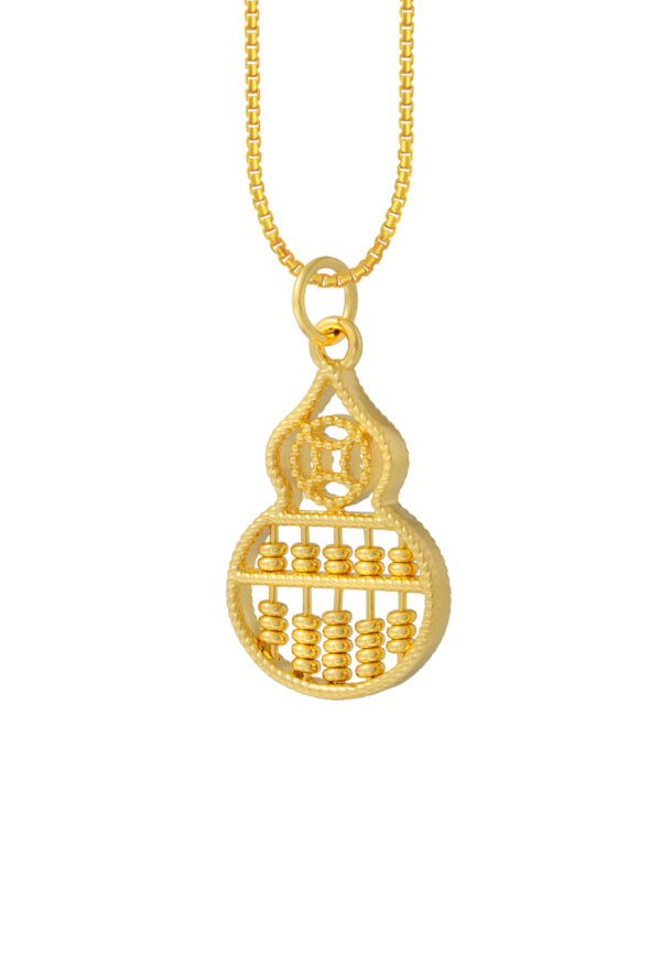 TOMEI Gourd Abacus Pendant, Yellow Gold 916
