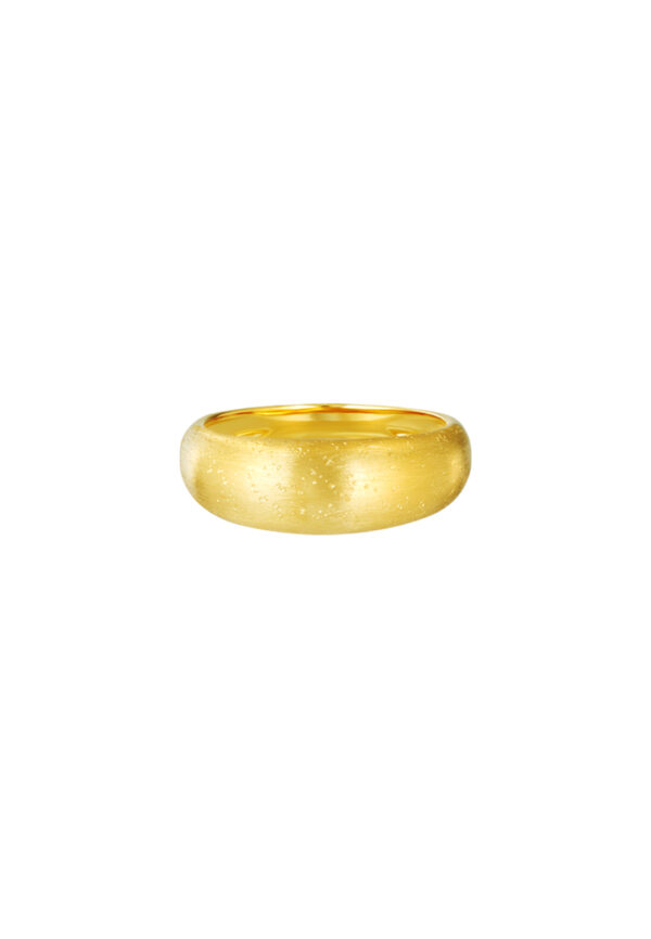 TOMEI Matte Ring, Yellow Gold 916
