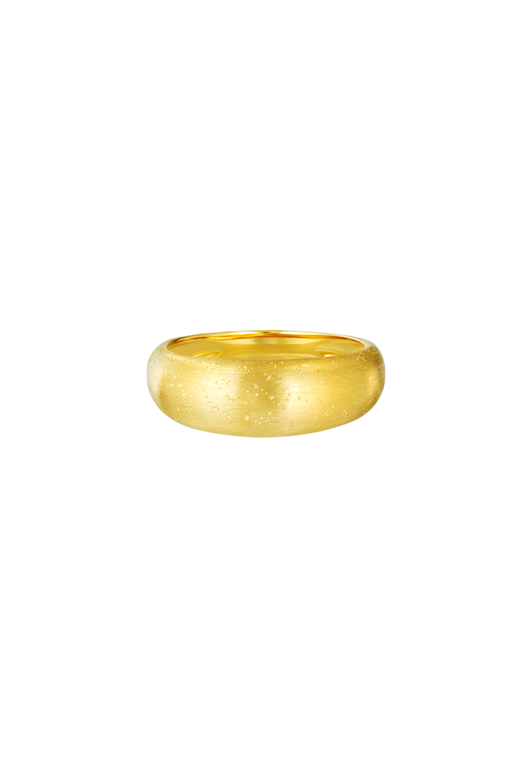 TOMEI Matte Ring, Yellow Gold 916