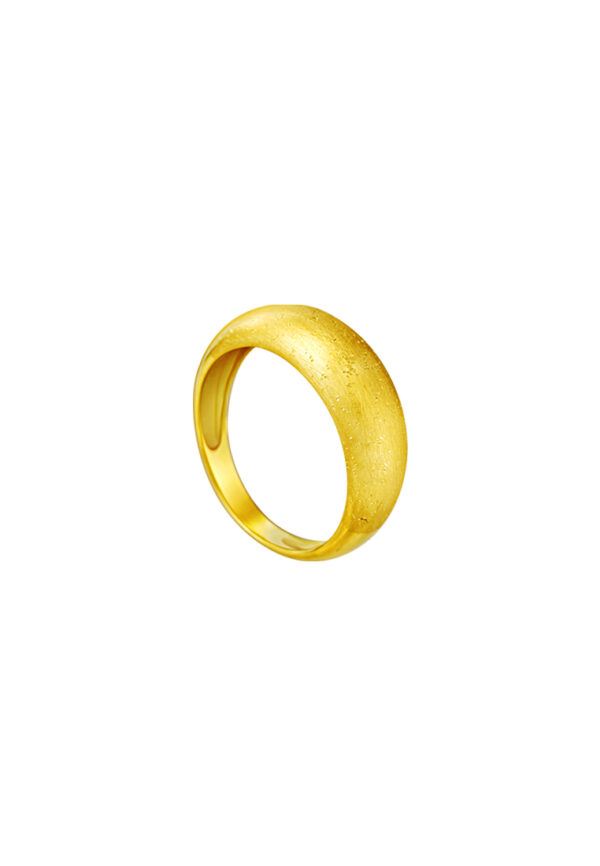 TOMEI Matte Ring, Yellow Gold 916