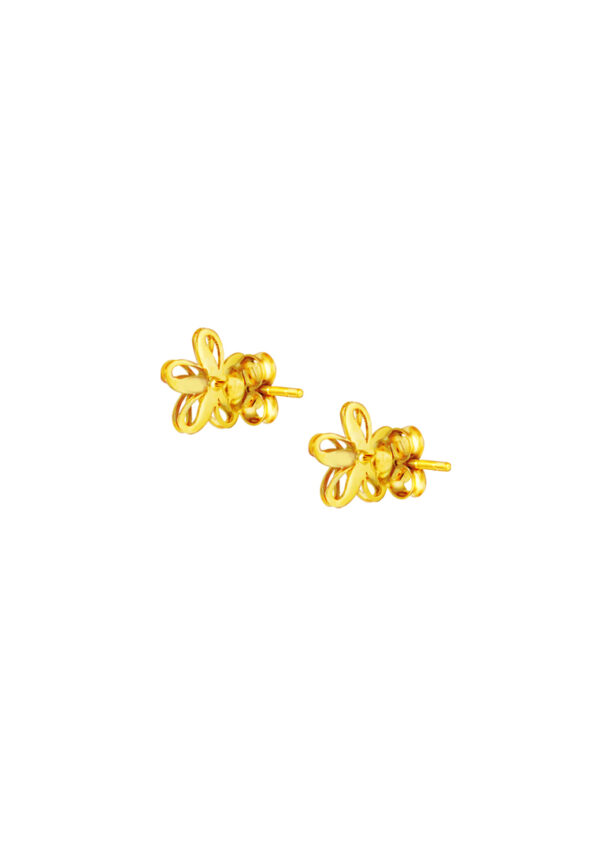 TOMEI Flower Earrings, Yellow Gold 916