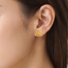 TOMEI Flower Earrings, Yellow Gold 916