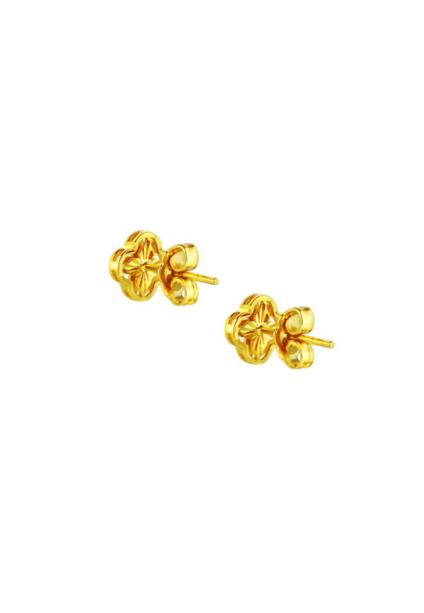 TOMEI Flower Earrings, Yellow Gold 916