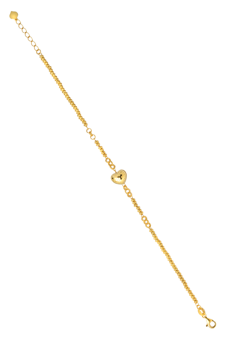 TOMEI Heart Bracelet, Yellow Gold 916