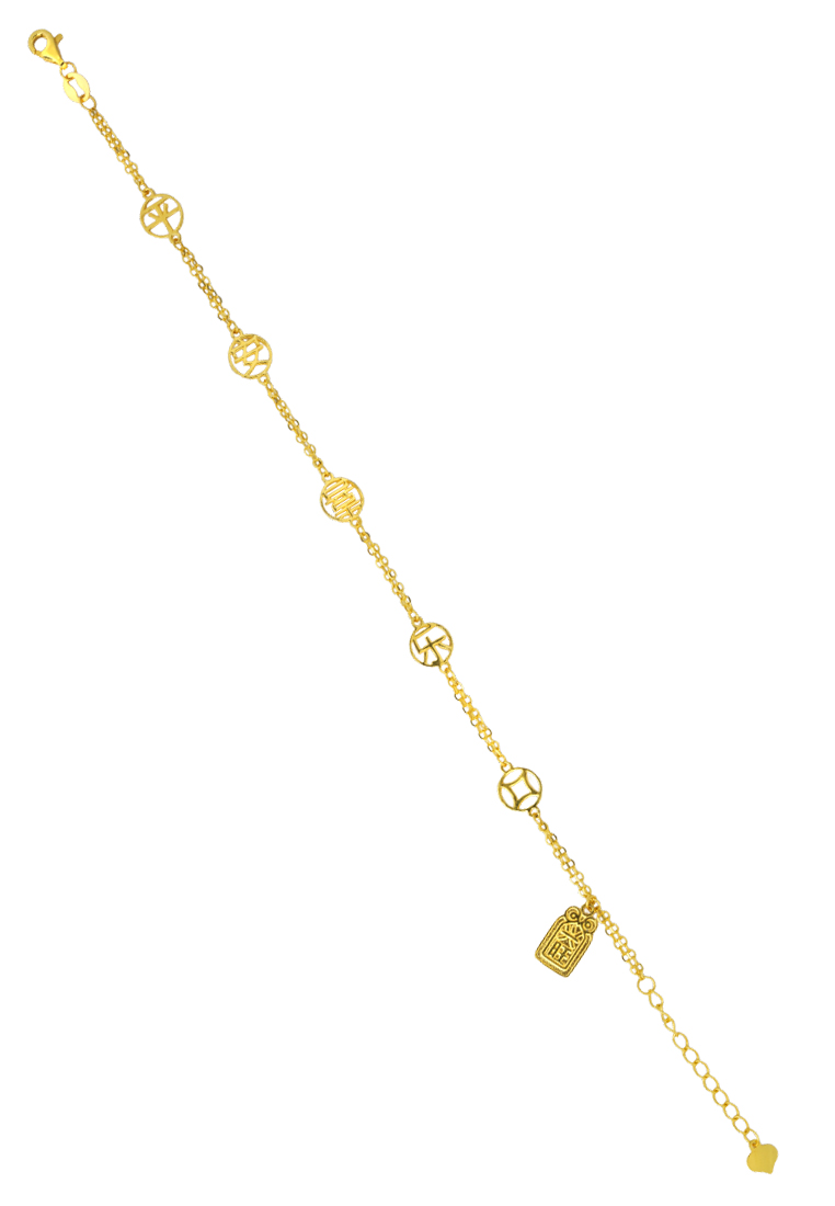 TOMEI Bracelet of Happiness, Yellow Gold 916