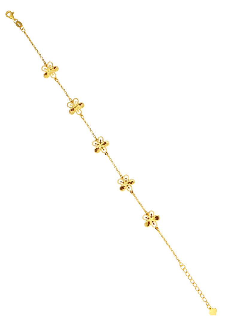 TOMEI Flowers Bracelet, Yellow Gold 916