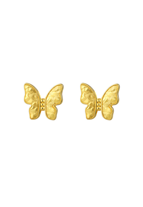 TOMEI Butterfly Earrings, Yellow Gold 916