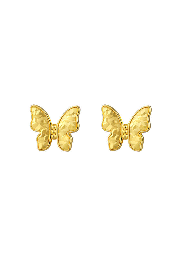 TOMEI Butterfly Earrings, Yellow Gold 916